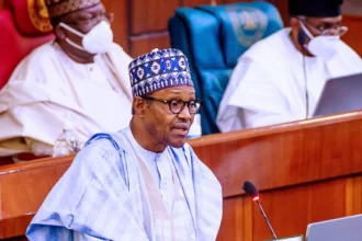 Buhari and Senate1 Buhari's request for a N819.54 billion domestic loan for capital projects is approved by the Senate