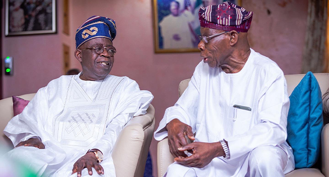 Bola Tinubu Visits Obasanjo At His Ogun Residence On August 17 2022 Obasanjo Envious Of Me, Obi's Endorsement Won't Work - Tinubu