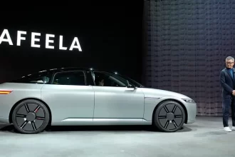 afeela side Sony and Honda introduce the Afeela electric vehicle line.